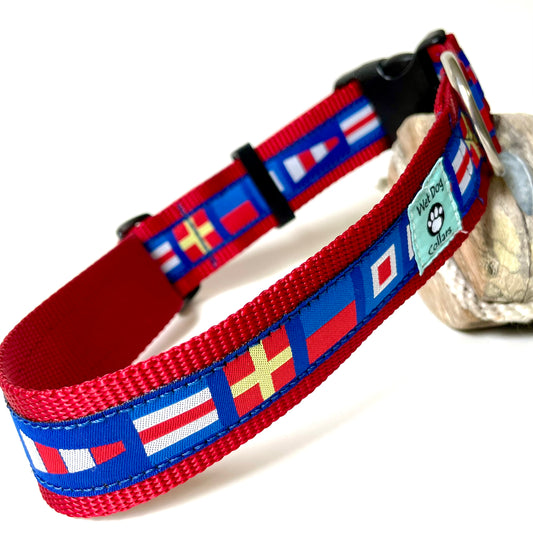 D.Crew Wide Dog Collar and Leash