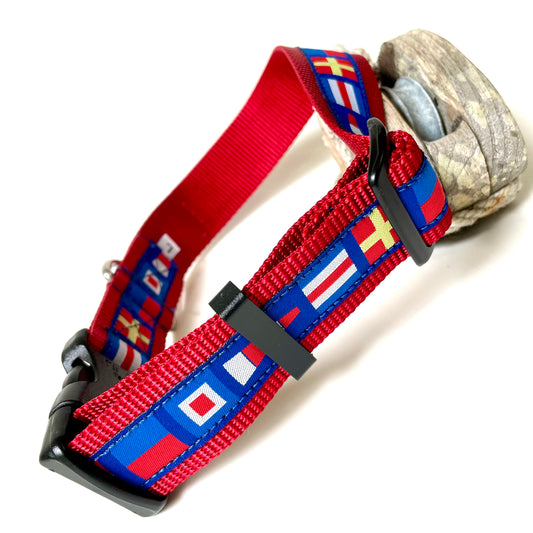 D.Crew Wide Dog Collar and Leash